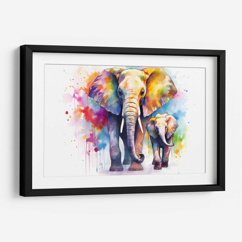 Familia De Elefantes - Dominico Zafri | Cuadro decorativo de Canvas Lab