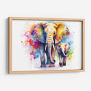 Familia De Elefantes - Dominico Zafri | Cuadro decorativo de Canvas Lab