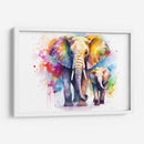 Familia De Elefantes - Dominico Zafri | Cuadro decorativo de Canvas Lab