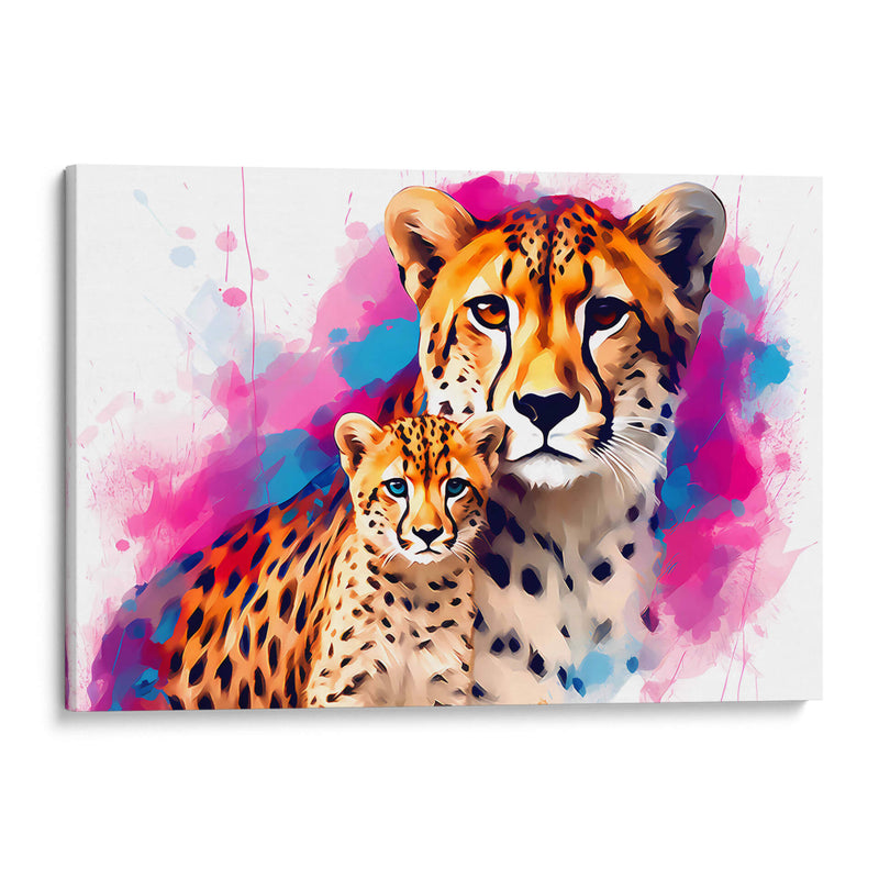 Familia De Cheetahs - Dominico Zafri | Cuadro decorativo de Canvas Lab