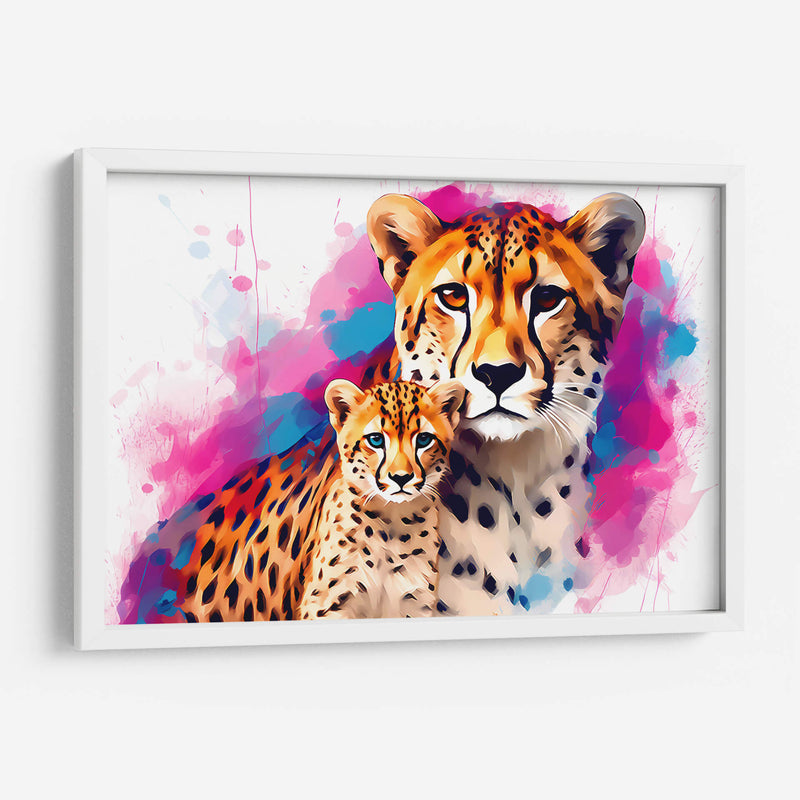 Familia De Cheetahs - Dominico Zafri | Cuadro decorativo de Canvas Lab