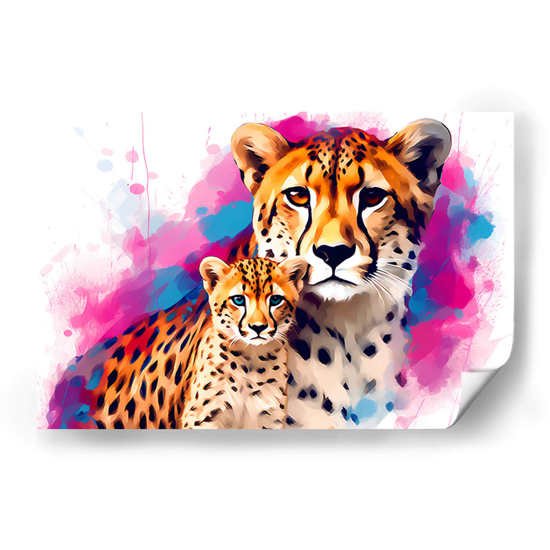 Familia De Cheetahs - Dominico Zafri | Cuadro decorativo de Canvas Lab