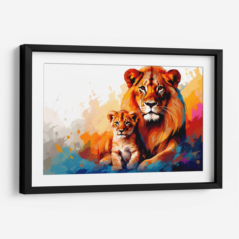 Familia De Leones - Dominico Zafri | Cuadro decorativo de Canvas Lab