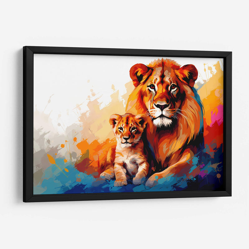 Familia De Leones - Dominico Zafri | Cuadro decorativo de Canvas Lab