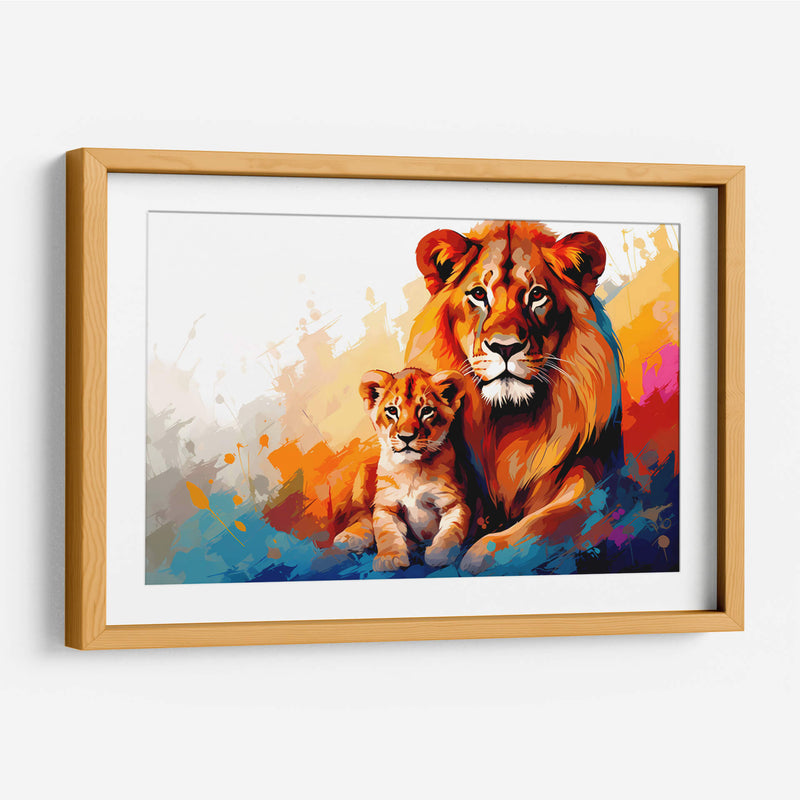 Familia De Leones - Dominico Zafri | Cuadro decorativo de Canvas Lab