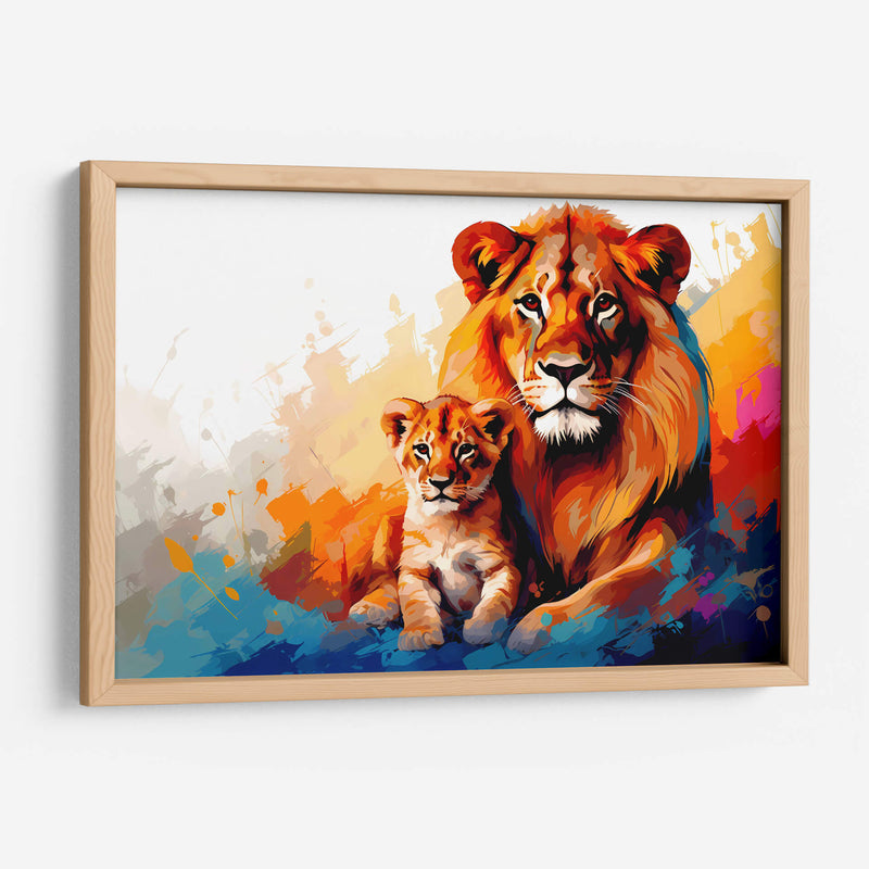 Familia De Leones - Dominico Zafri | Cuadro decorativo de Canvas Lab