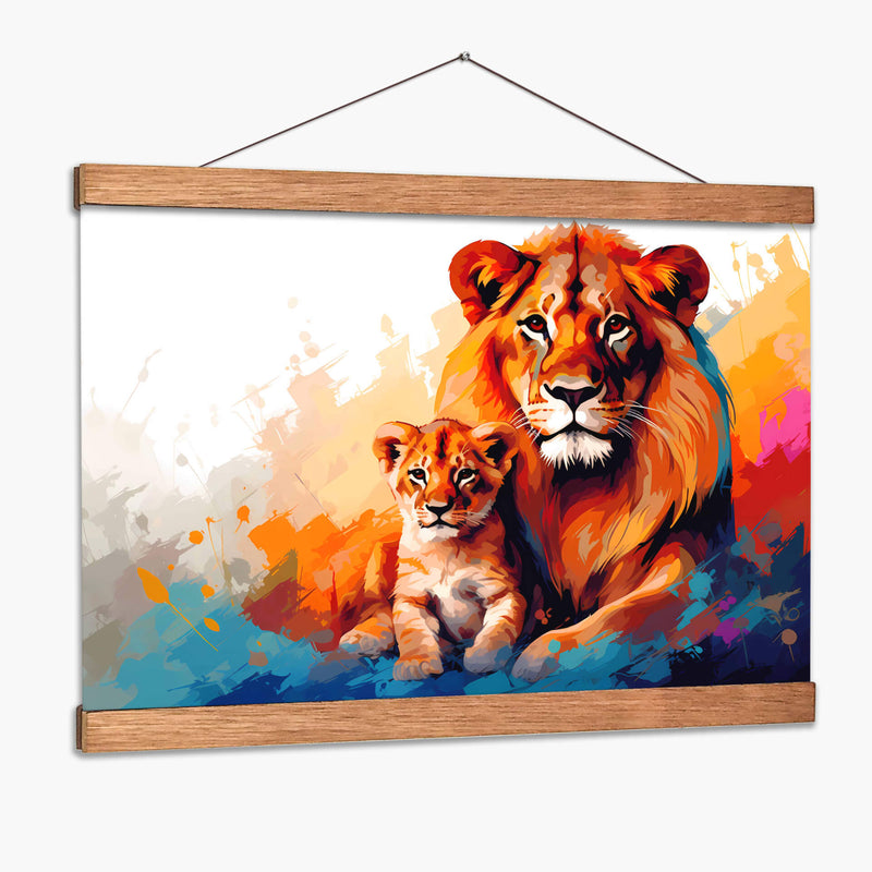 Familia De Leones - Dominico Zafri | Cuadro decorativo de Canvas Lab