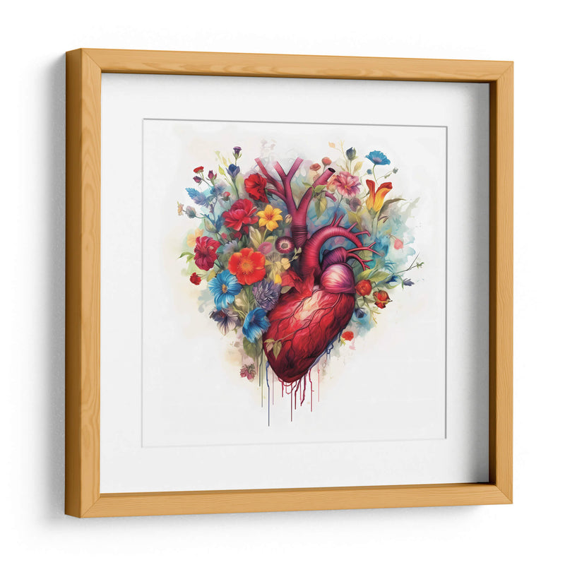 Corazon De Flores - Dominico Zafri | Cuadro decorativo de Canvas Lab