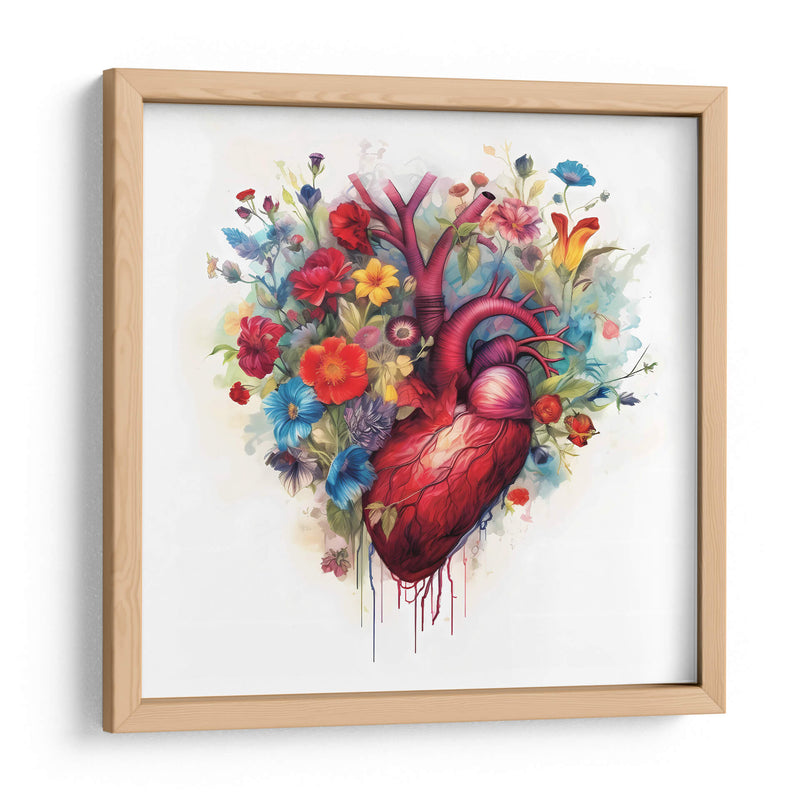 Corazon De Flores - Dominico Zafri | Cuadro decorativo de Canvas Lab