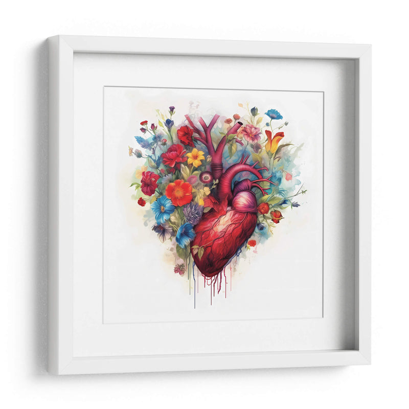 Corazon De Flores - Dominico Zafri | Cuadro decorativo de Canvas Lab