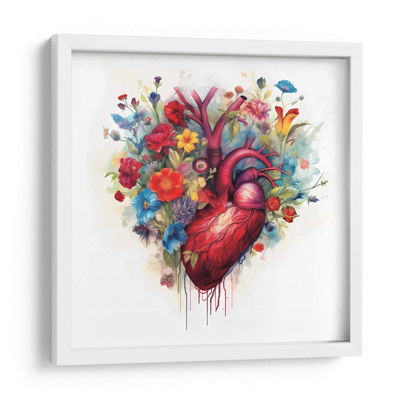 Corazon De Flores - Dominico Zafri | Cuadro decorativo de Canvas Lab