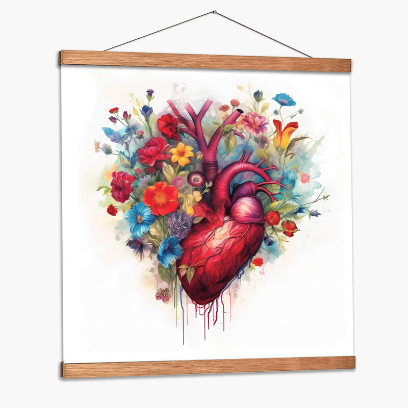 Corazon De Flores - Dominico Zafri | Cuadro decorativo de Canvas Lab