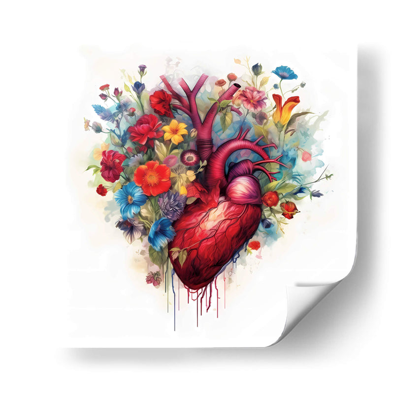 Corazon De Flores - Dominico Zafri | Cuadro decorativo de Canvas Lab