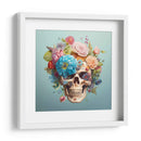 Craneo Y Flores - Dominico Zafri | Cuadro decorativo de Canvas Lab