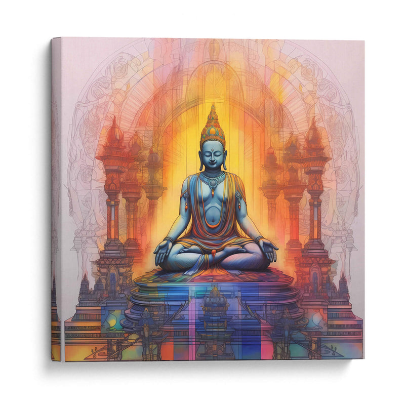 Tecnicolor Buda II - Tai Hun | Cuadro decorativo de Canvas Lab