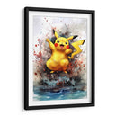 Pikachu Feliz - Impressionist Hero | Cuadro decorativo de Canvas Lab