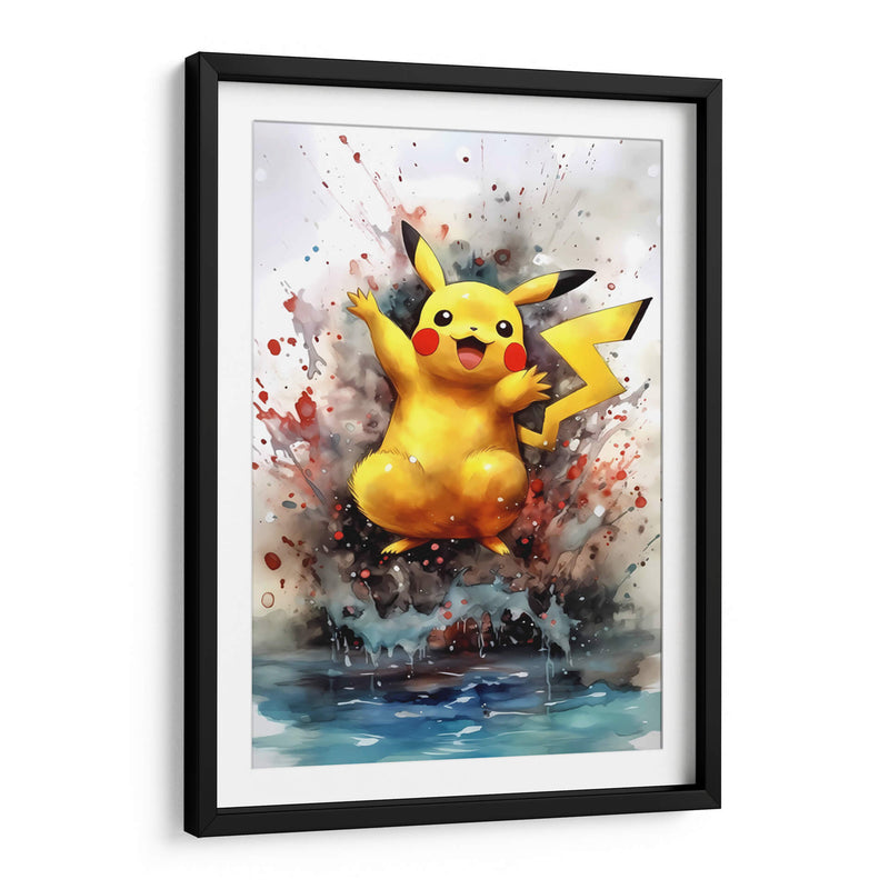 Pikachu Feliz - Impressionist Hero | Cuadro decorativo de Canvas Lab