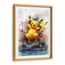 Pikachu Feliz - Impressionist Hero | Cuadro decorativo de Canvas Lab