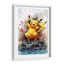 Pikachu Feliz - Impressionist Hero | Cuadro decorativo de Canvas Lab