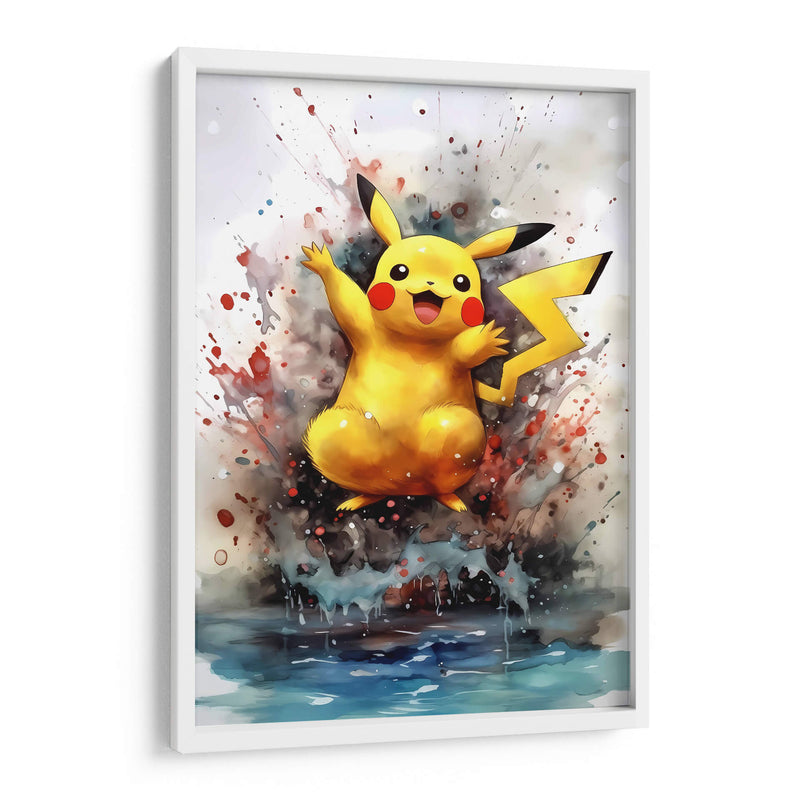 Pikachu Feliz - Impressionist Hero | Cuadro decorativo de Canvas Lab