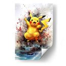 Pikachu Feliz - Impressionist Hero | Cuadro decorativo de Canvas Lab