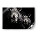 Rinocerontes En Familia - Pat G | Cuadro decorativo de Canvas Lab