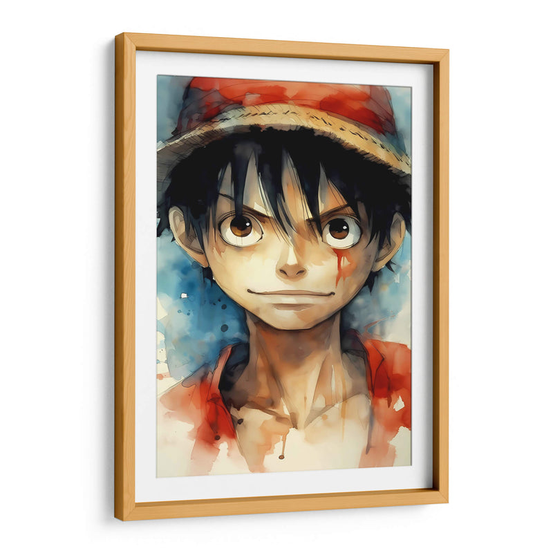 Retrato De Monkey D Luffy - Impressionist Hero | Cuadro decorativo de Canvas Lab