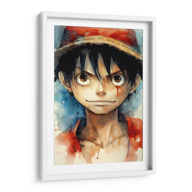 Retrato De Monkey D Luffy - Impressionist Hero | Cuadro decorativo de Canvas Lab