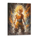 Saiyan Goku - Impressionist Hero | Cuadro decorativo de Canvas Lab