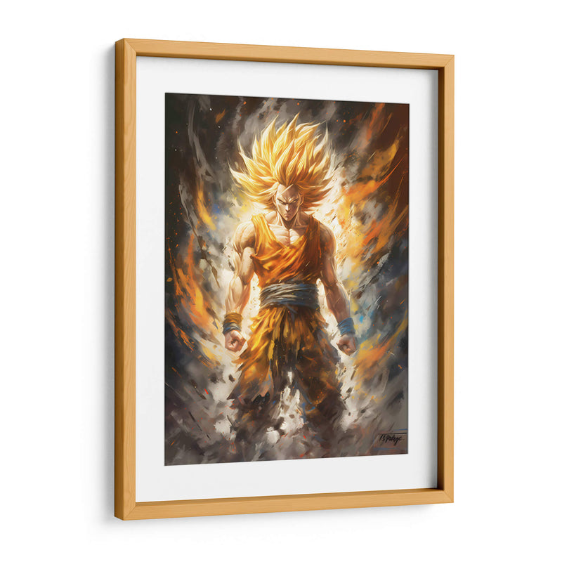 Saiyan Goku - Impressionist Hero | Cuadro decorativo de Canvas Lab