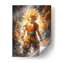 Saiyan Goku - Impressionist Hero | Cuadro decorativo de Canvas Lab