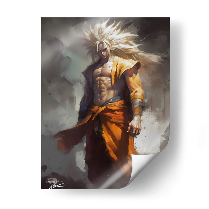 Super Saiyan 5 Goku - Impressionist Hero | Cuadro decorativo de Canvas Lab