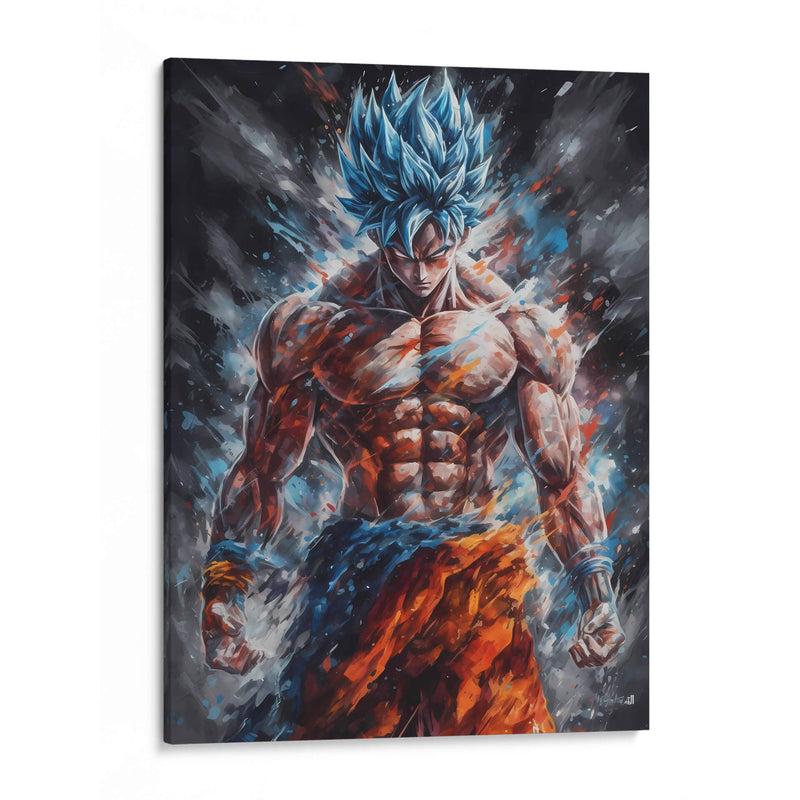 Ultra Goku - Impressionist Hero | Cuadro decorativo de Canvas Lab