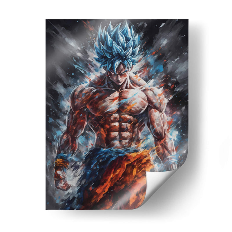 Ultra Goku - Impressionist Hero | Cuadro decorativo de Canvas Lab