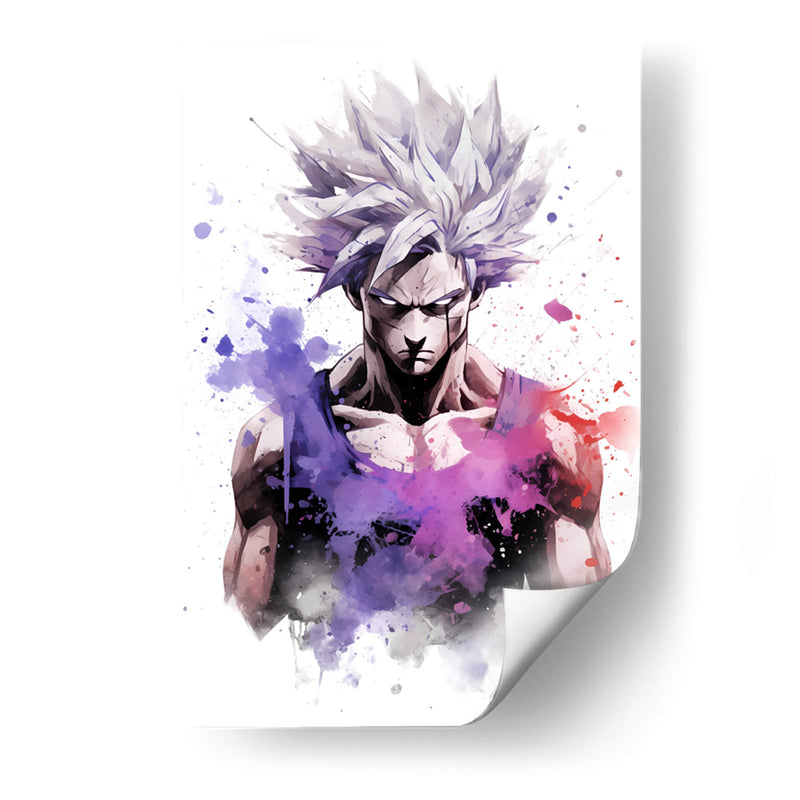 Ultra Instinct Goku - Impressionist Hero | Cuadro decorativo de Canvas Lab