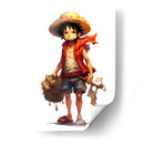 Young Luffy - Impressionist Hero | Cuadro decorativo de Canvas Lab