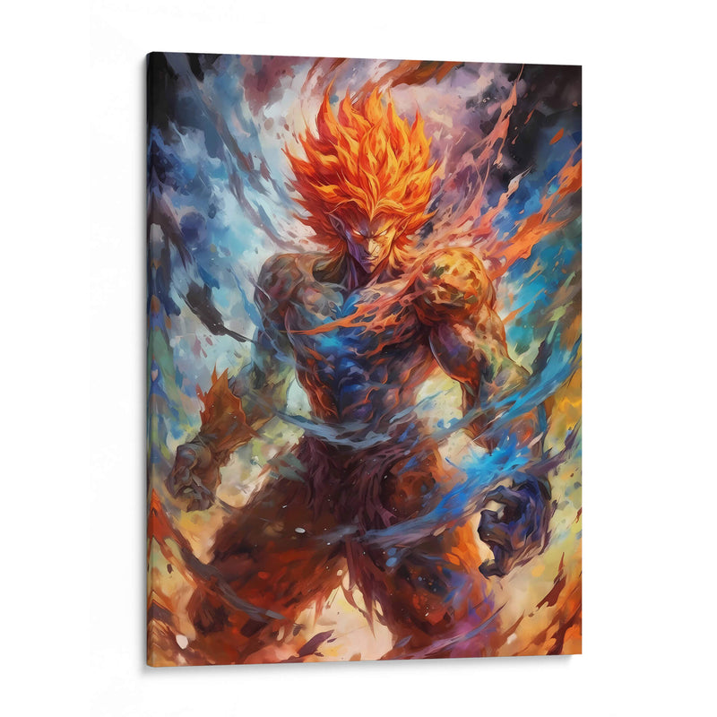 Demonic Goku - Impressionist Hero | Cuadro decorativo de Canvas Lab