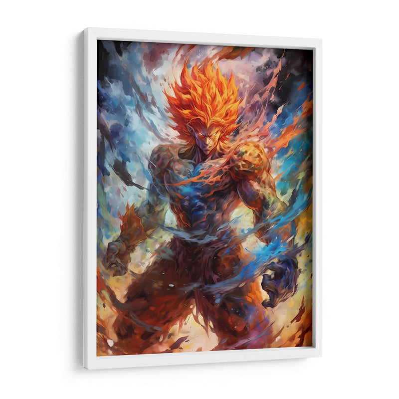 Demonic Goku - Impressionist Hero | Cuadro decorativo de Canvas Lab