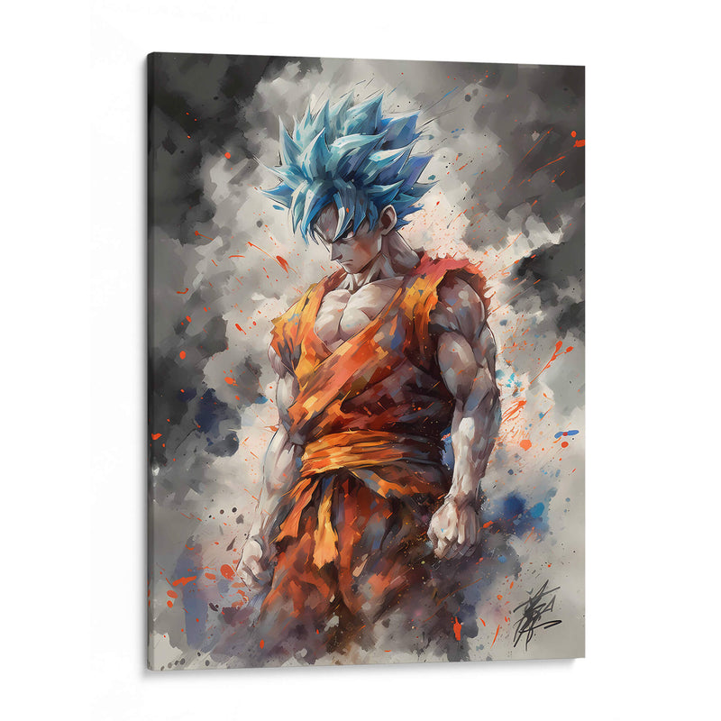 El Instinto De Goku - Impressionist Hero | Cuadro decorativo de Canvas Lab