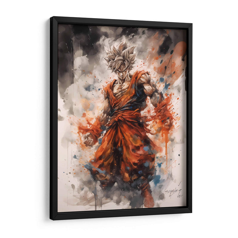 Goku Sayayin - Impressionist Hero | Cuadro decorativo de Canvas Lab