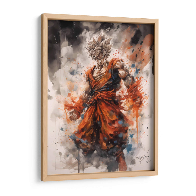 Goku Sayayin - Impressionist Hero | Cuadro decorativo de Canvas Lab