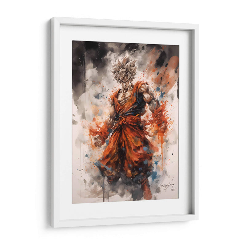 Goku Sayayin - Impressionist Hero | Cuadro decorativo de Canvas Lab