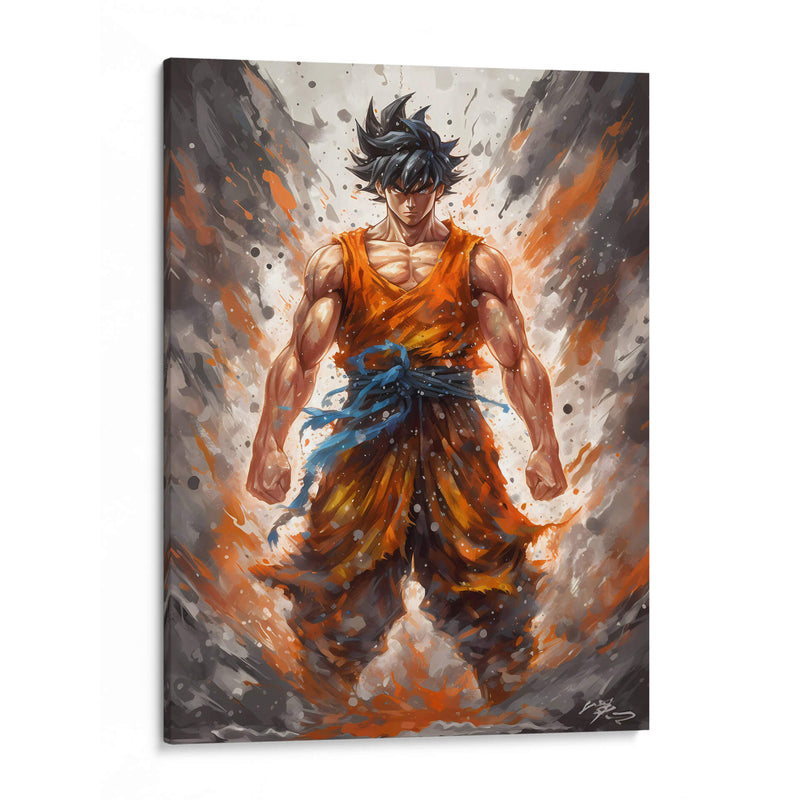 La Fuerza De Goku - Impressionist Hero | Cuadro decorativo de Canvas Lab