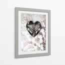 Crorazón de Diamante Negro Sobre Encaje Blanco - DeLaVegaGaming | Cuadro decorativo de Canvas Lab