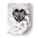 Crorazón de Diamante Negro Sobre Encaje Blanco - DeLaVegaGaming | Cuadro decorativo de Canvas Lab