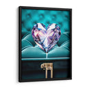 Crorazón de Diamante Iridiscente En Estuche de Terciopelo  - DeLaVegaGaming | Cuadro decorativo de Canvas Lab