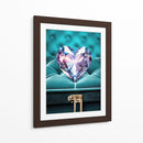Crorazón de Diamante Iridiscente En Estuche de Terciopelo  - DeLaVegaGaming | Cuadro decorativo de Canvas Lab