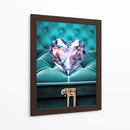 Crorazón de Diamante Iridiscente En Estuche de Terciopelo  - DeLaVegaGaming | Cuadro decorativo de Canvas Lab