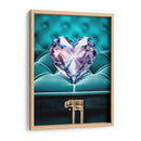 Crorazón de Diamante Iridiscente En Estuche de Terciopelo  - DeLaVegaGaming | Cuadro decorativo de Canvas Lab