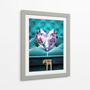 Crorazón de Diamante Iridiscente En Estuche de Terciopelo  - DeLaVegaGaming | Cuadro decorativo de Canvas Lab